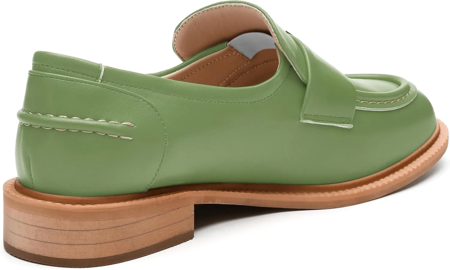 SKYSTERRY Loafers for Women Penny Loafers with Round Toe Low Chunky Block Heels Comfortable Women Loafers Shoes for Work Party Dating Shopping