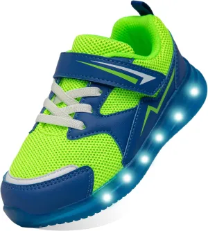 SKYWHEEL Boys Girls Sneakers Light up for Toddler Size 5 to Little Kids Size 2