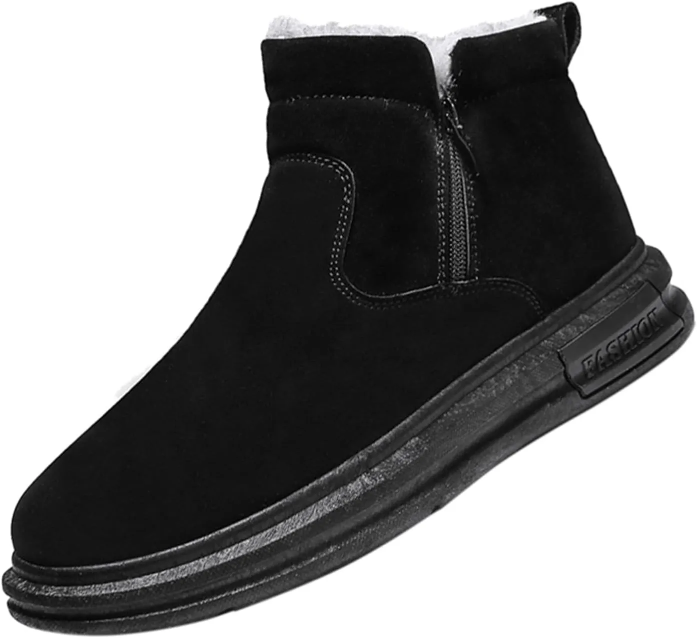 Snow Boots for Men Winter Warm Plush Lined Ankle Booties Waterproof Slip On Shoes Insulated Non Slip Boots Outdoor
