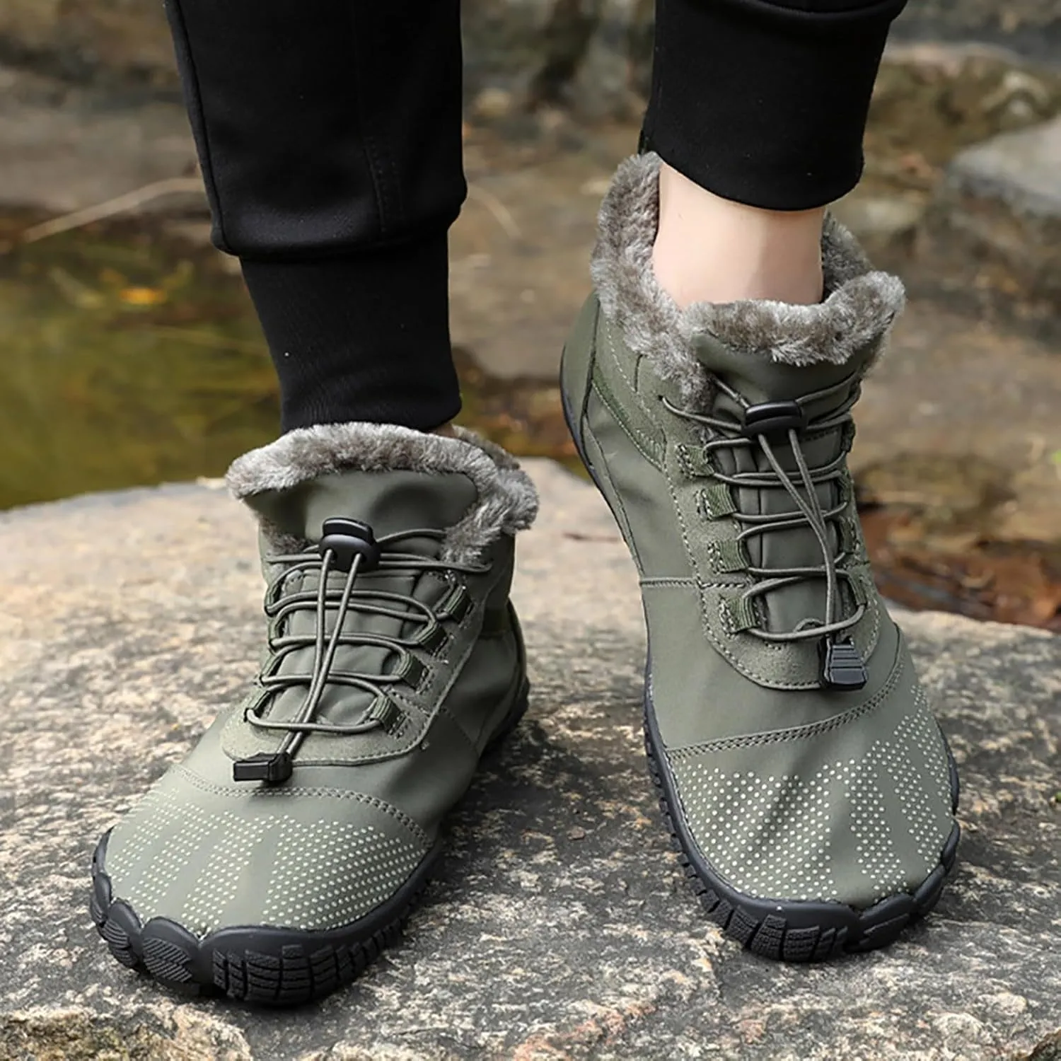 Snow Boots for Teen Girls Waterproof Fuzzy Boots Warm Sneaker Boots Comfortable Warm Outdoor Boots Teens Winter Boots