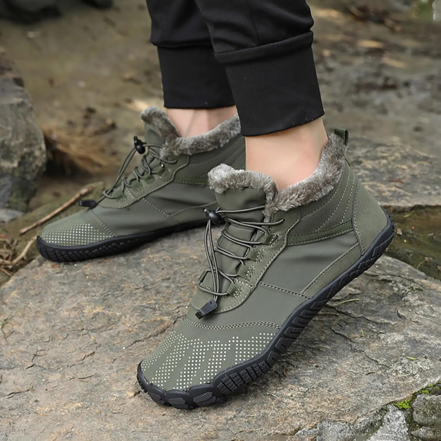 Snow Boots for Teen Girls Waterproof Fuzzy Boots Warm Sneaker Boots Comfortable Warm Outdoor Boots Teens Winter Boots
