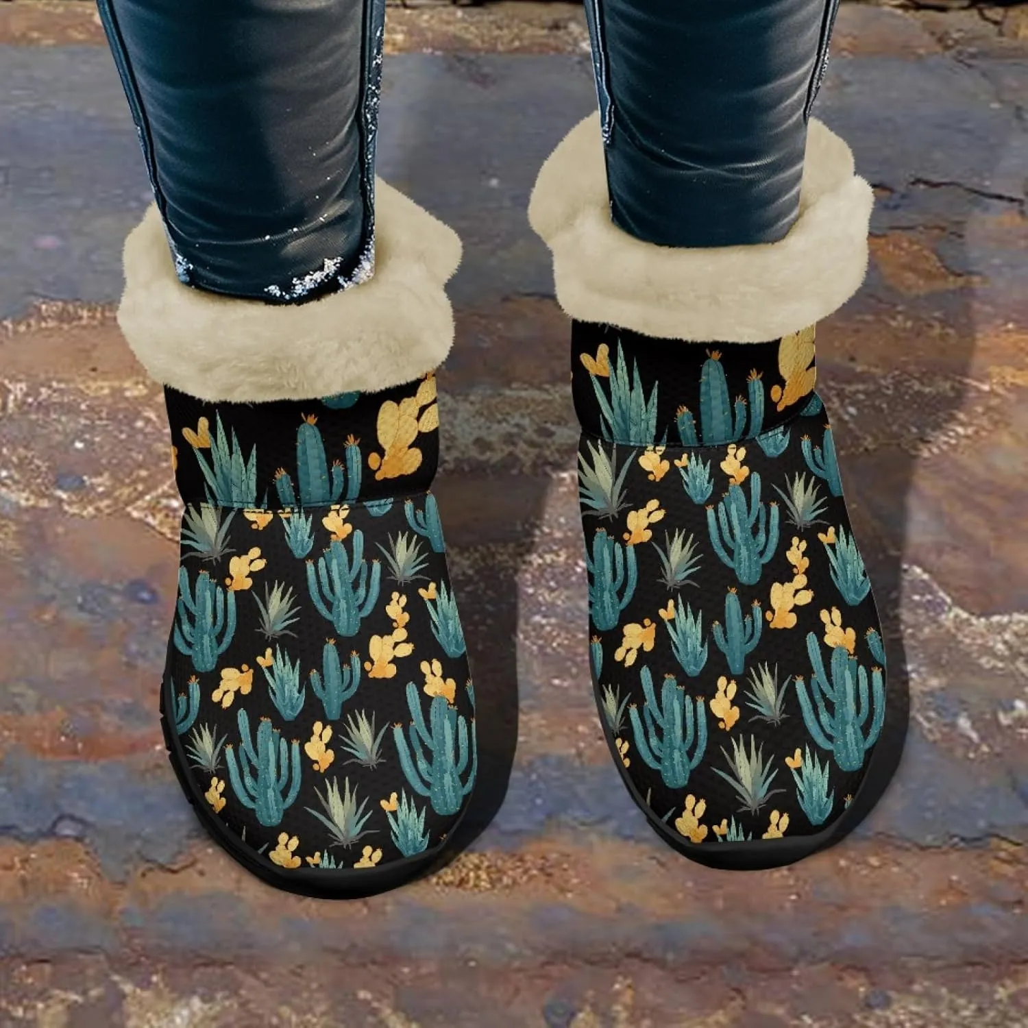 Snow Boots for Women -Fashion Winter Warm Snow Boots Anti-Slip outdoor Furry bootie for men women