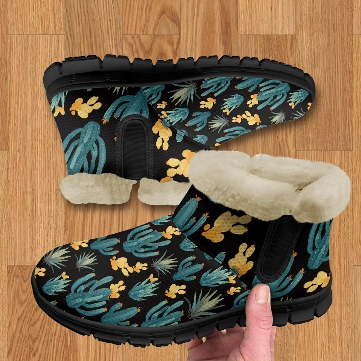 Snow Boots for Women -Fashion Winter Warm Snow Boots Anti-Slip outdoor Furry bootie for men women
