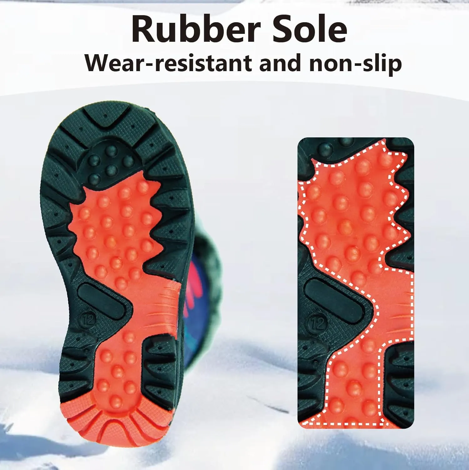 Snow Boots Kids Waterproof Durable and Slip Resistant Winter Snow Boots for Boys and Girls with Insulated Fleece Lining Perfect for Snowy Adventures Ideal Snow Boots toddler to Keep Feet Warm and Dry
