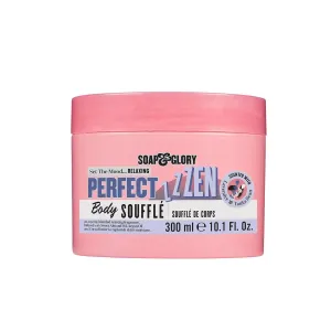 Soap & Glory Perfect Zen Body Souffle - Indulgent Whipped Body Cream & Hydrating Pose Shower Body Moisturizer - Sweet Almond, Argan Oils & Cocoa Butter Body Cream for Refreshed Dry Skin (300ml)