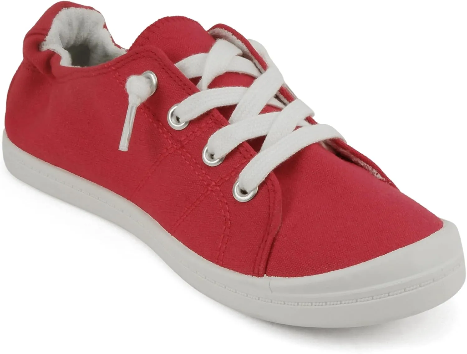 Soda Flat Women Shoes Linen Canvas Slip On Sneakers Lace Up Style Loafers Zig-S