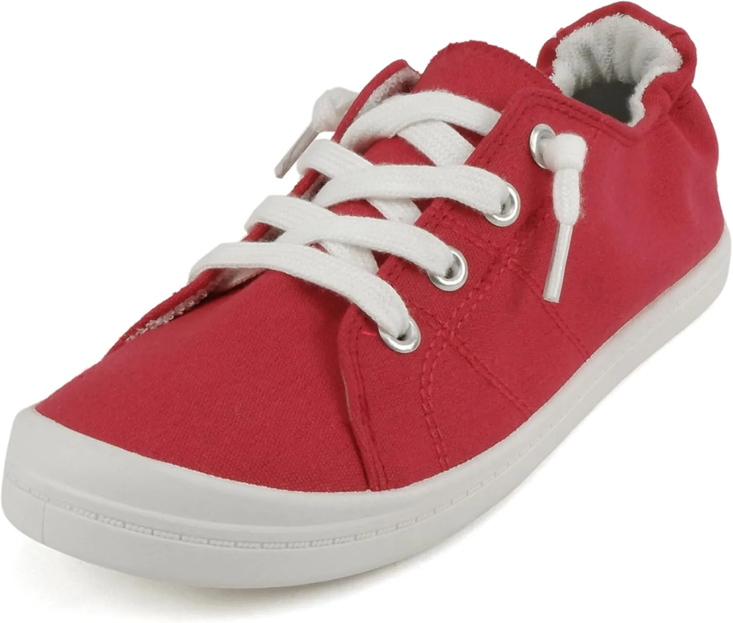 Soda Flat Women Shoes Linen Canvas Slip On Sneakers Lace Up Style Loafers Zig-S