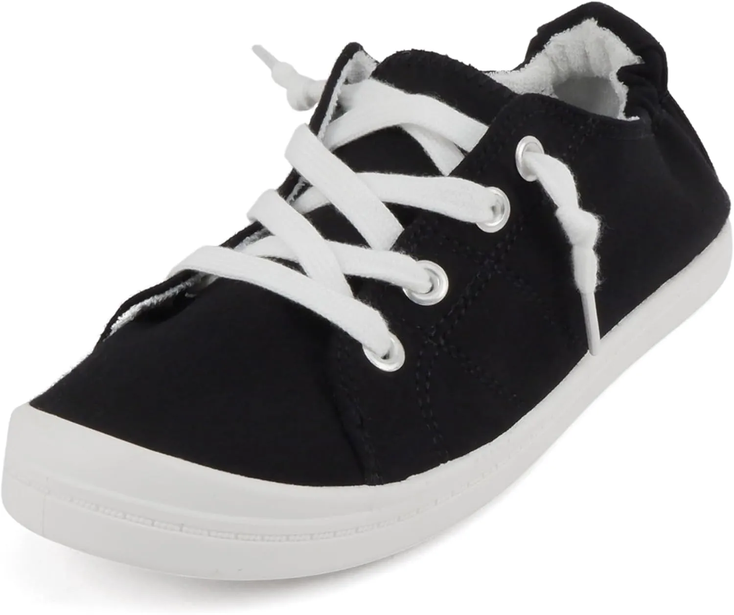 Soda Flat Women Shoes Linen Canvas Slip On Sneakers Lace Up Style Loafers Zig-S