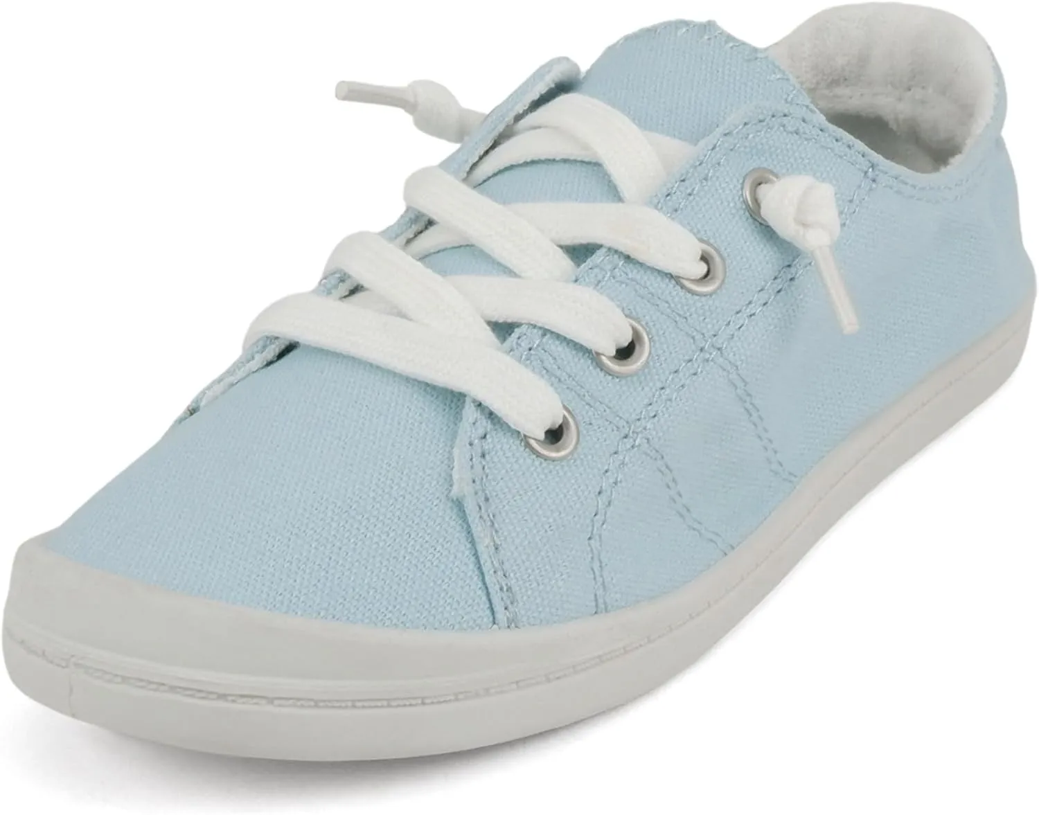 Soda Flat Women Shoes Linen Canvas Slip On Sneakers Lace Up Style Loafers Zig-S