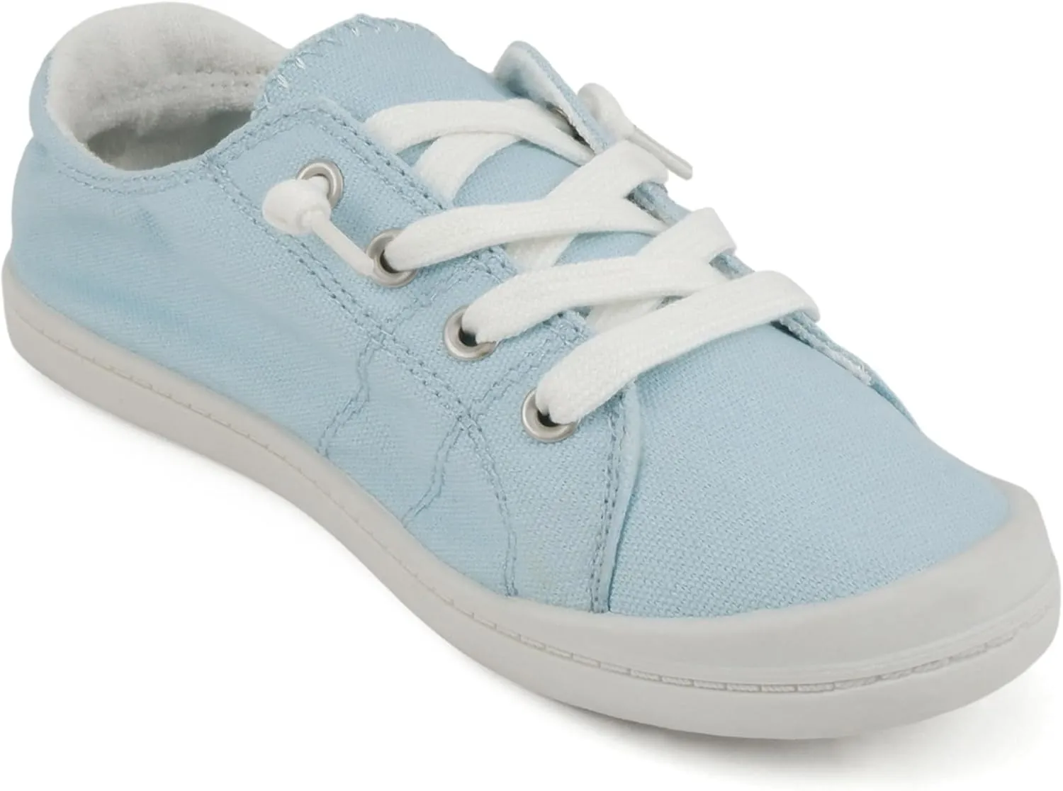 Soda Flat Women Shoes Linen Canvas Slip On Sneakers Lace Up Style Loafers Zig-S