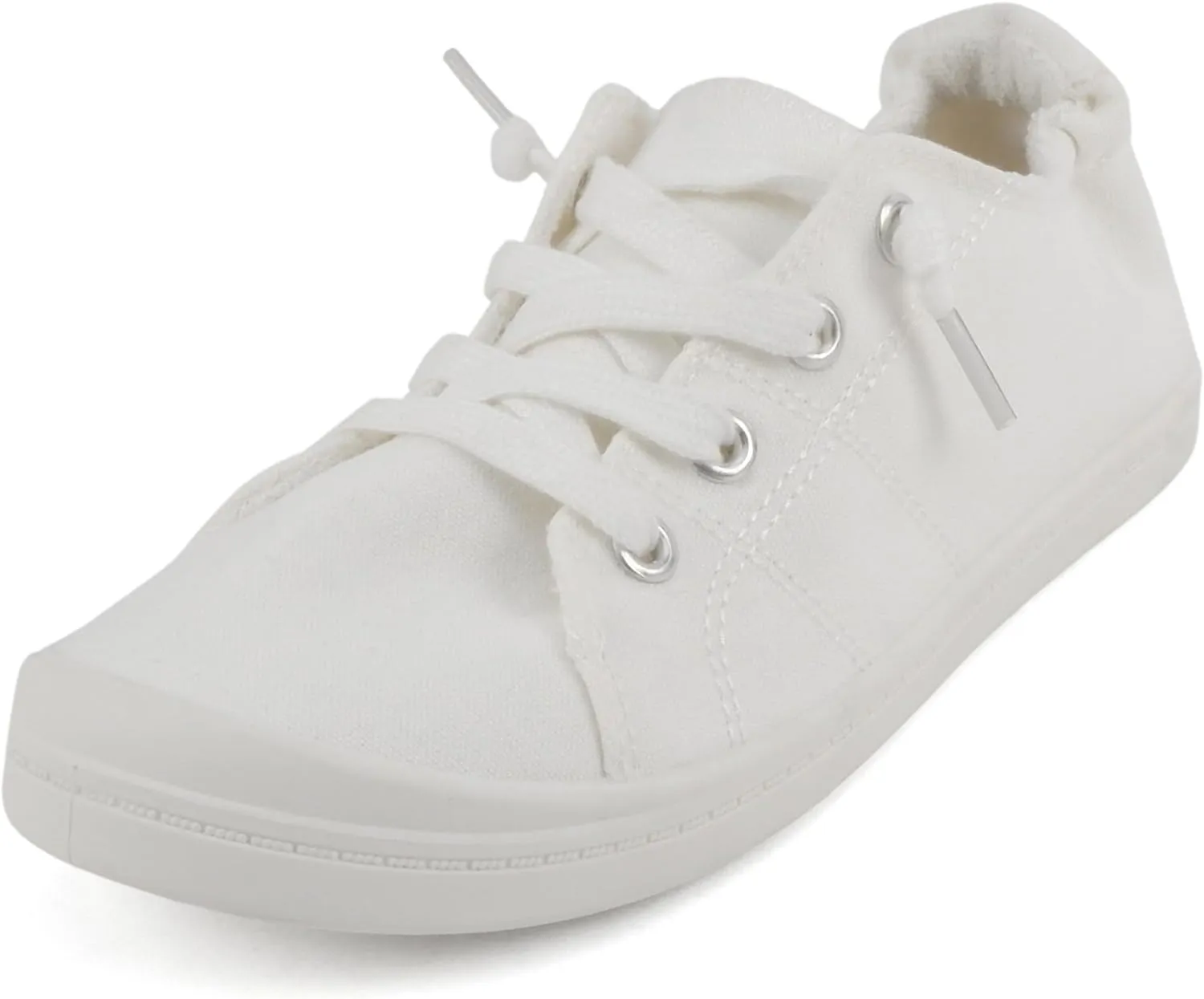 Soda Flat Women Shoes Linen Canvas Slip On Sneakers Lace Up Style Loafers Zig-S
