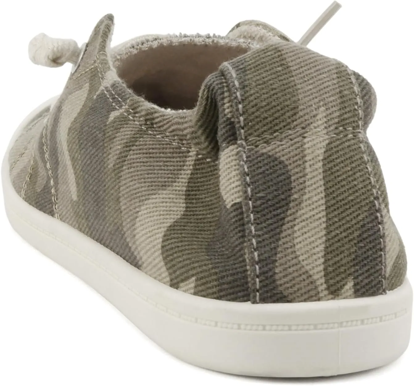 Soda Flat Women Shoes Linen Canvas Slip On Sneakers Lace Up Style Loafers Zig-S