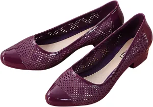 Soft Sole Sandals for Women Casual Summer Pointed Toe Closed Toe Mesh Hollow Breathable Shallow Mouth Slip-on Block Heel Medium Heel Pump Shoes