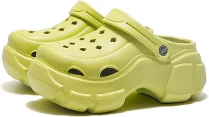 Solaud Platform Clogs for Women High Platform Clog Sandals Classic Comfortable Slip On Slide Wedge Garden