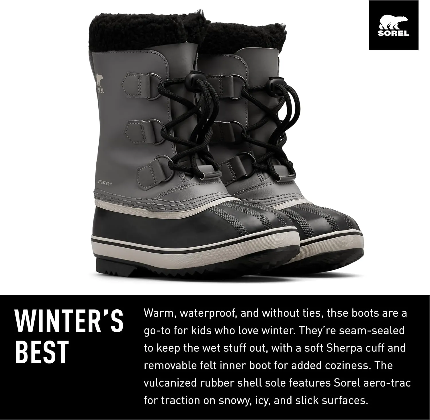 Sorel Unisex-Child Yoot Pac Tp Boot Waterproof