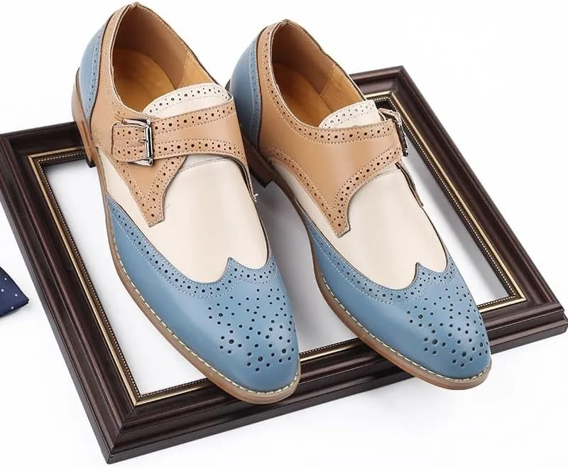 Splicing Mens Dress Shoes Classic Italian Slip On Men's Loafers Breathable Brogue Carved Genuine Leather Shoes Men Office Shoes