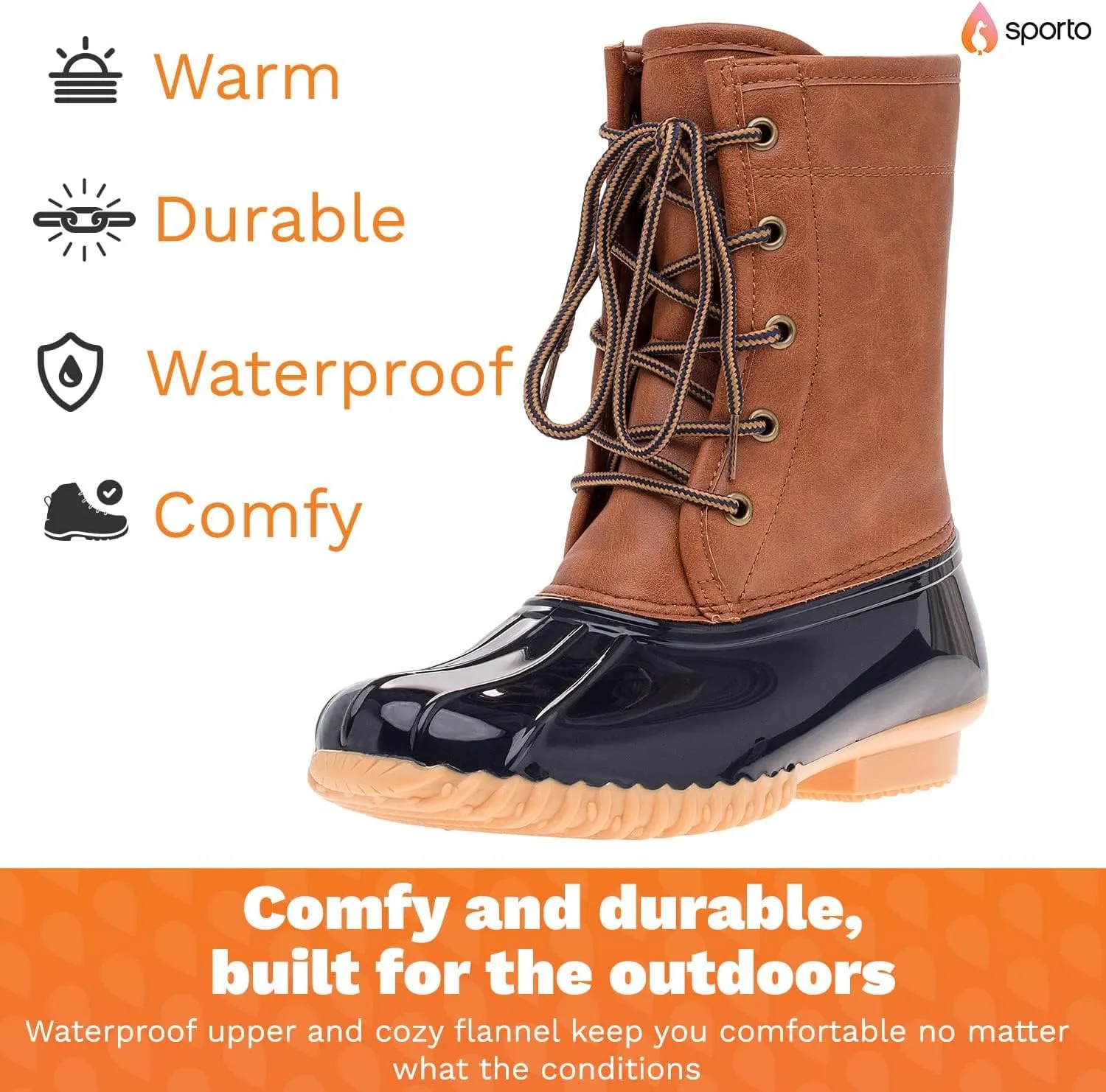 sporto Women's Bootie Rain Boot