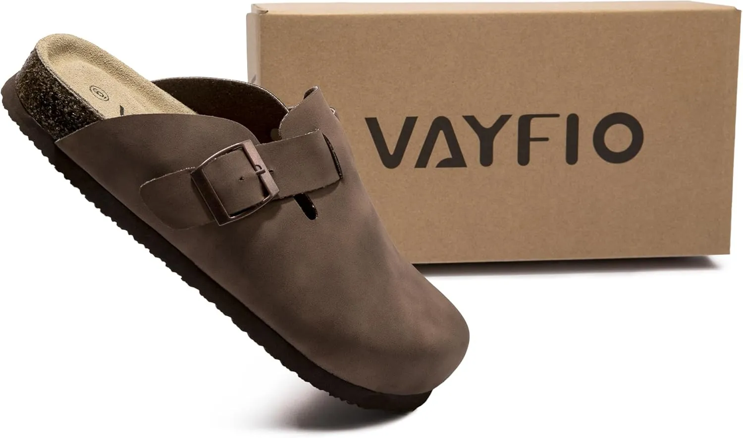 Suede Clogs Potato Shoes Cork Footbed Sandals Comfort Mules with Arch Support Slip On Slippers