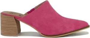 Suede Mules for Women Stacked Heel Mules Backless Mules Closed Toe Slide On Slide Mules Leopard Sandals
