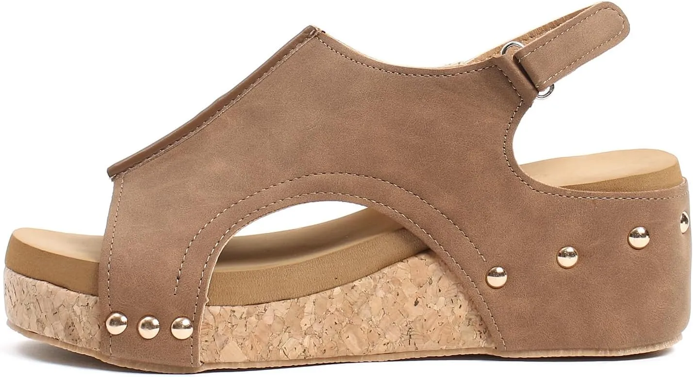 Summer Sandals for Women 2025,Wide Width Wedge Platform Heels Sandals with Ankle Strap Open Toe Wedges Comfortable Casual Dressy Summer Shoes