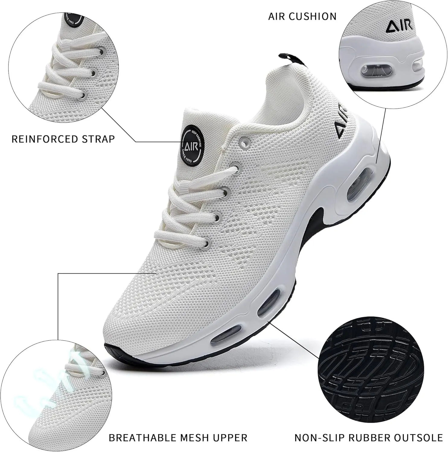 SURRAY Women's Air Running Shoes Walking Tennis Sneakers Non-Slip Athletic Fashion Casual Light Shoes(US5.5-11 B(M)