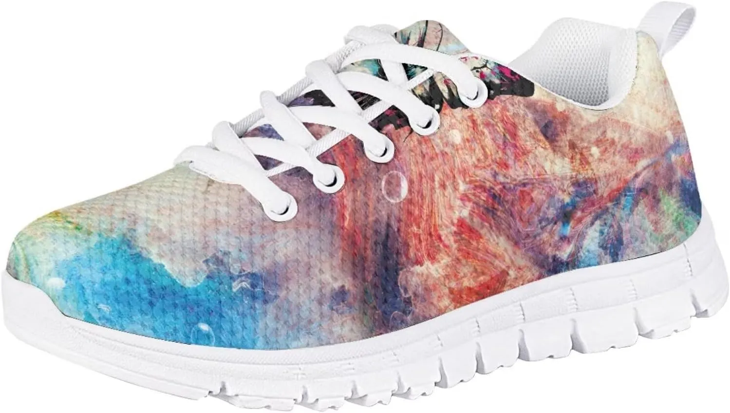 SYtrade Girls Tennis Shoes Kids Lightweight Breathable Sneakers Lace-up Running Athletic Shoes