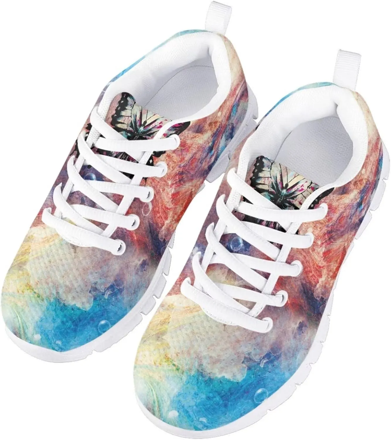 SYtrade Girls Tennis Shoes Kids Lightweight Breathable Sneakers Lace-up Running Athletic Shoes