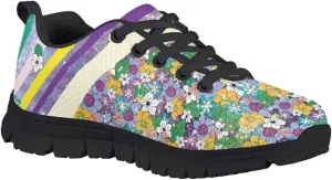 SYtrade Girls Walking Lightweight Running Shoes Flat Casual Fashion Sneakers Black Sole