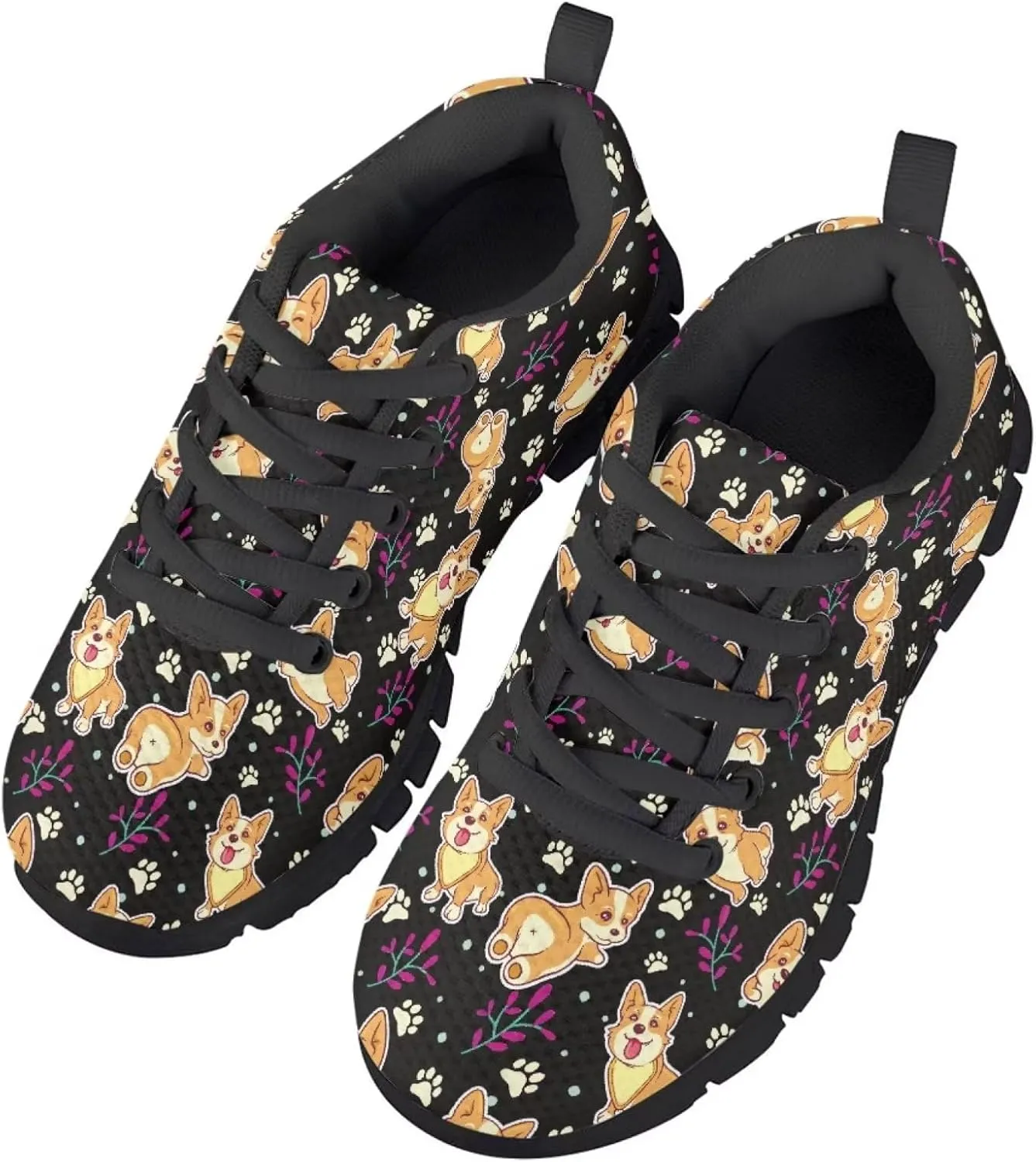 SYtrade Kid Boys Girls Shoes Running/Walking Sports Sneakers Black Sole