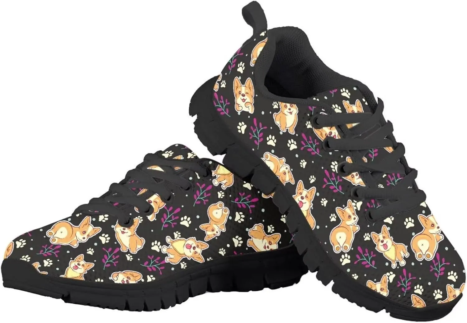 SYtrade Kid Boys Girls Shoes Running/Walking Sports Sneakers Black Sole