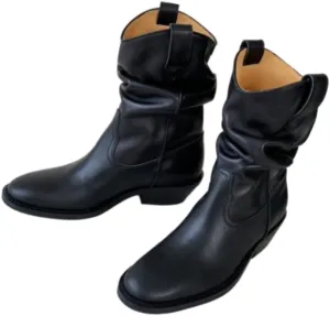 Tabi Boots Women Emo Rave Western Ankle Boots Low Heel Block Heels Booties Slip on - Low Top Split Toe Shoes Cute Casual Retro Comfortable Walking Lightweight Female Solid All-Match for Daily Wear