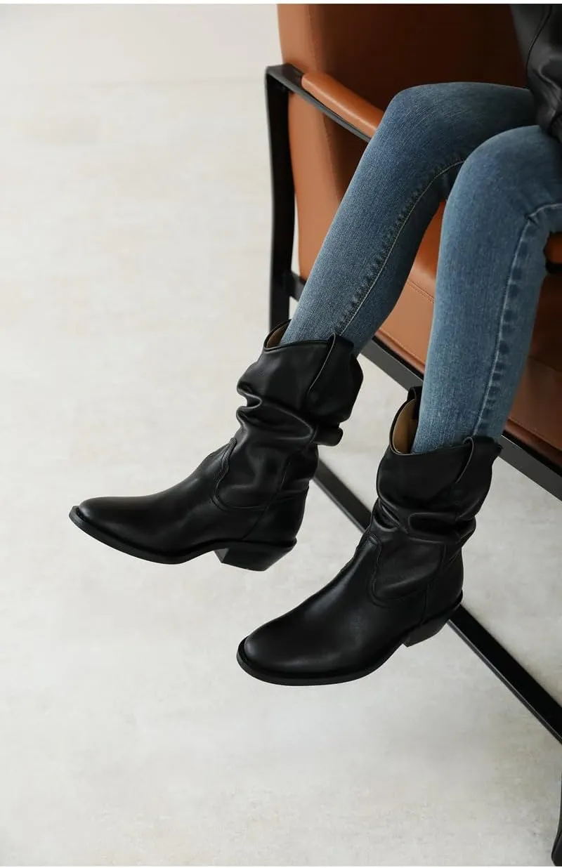 Tabi Boots Women Emo Rave Western Ankle Boots Low Heel Block Heels Booties Slip on - Low Top Split Toe Shoes Cute Casual Retro Comfortable Walking Lightweight Female Solid All-Match for Daily Wear