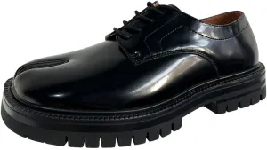 Tabi Shoes Leather Split Toe Cute Slip On Chunky Platform - Neutral Retro Trendy Casual Comfortable Walking Lightweight Loafers Female Solid All-Match for Daily Wear Standing All Day Business Office