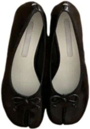 Tabi Shoes Leather Split Toe Loafers Bow Decorated Cute Slip On Low Heel Chunky Block Heels Women Girls - Retro Trendy Casual Comfortable Walking Lightweight All-Match for Daily Wear Standing All Day