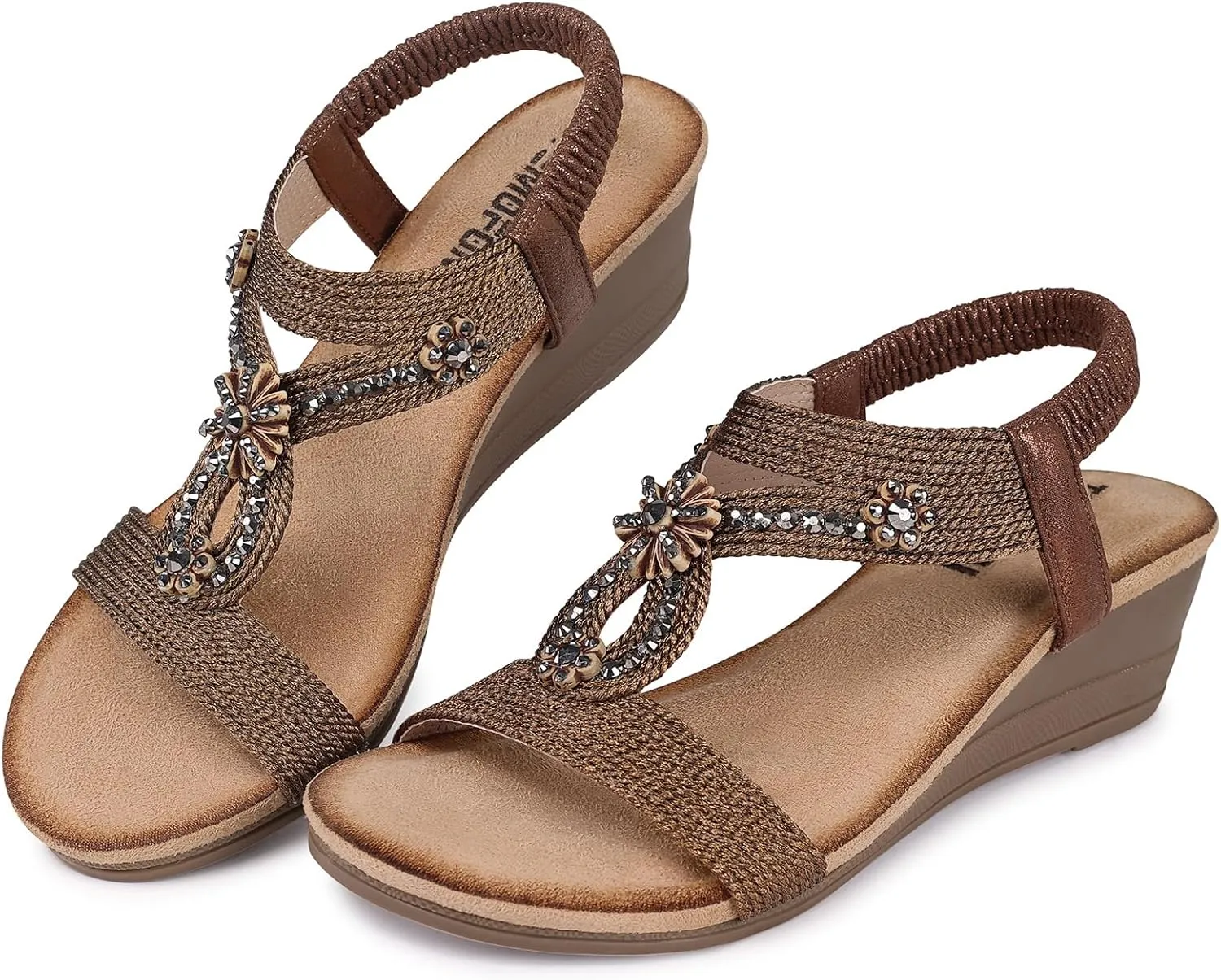 TEMOFON Womens Sandals Wedge Low: Wedge Sandal Women Dressy Summer