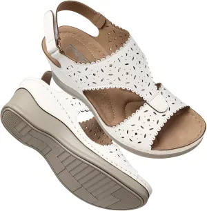 TEMOFON Womens Sandals Wedge Platform: Summer Ankle Strap Open Toe Wedge - Dressy Sandals Women - Comfortable Walking Low Sandal