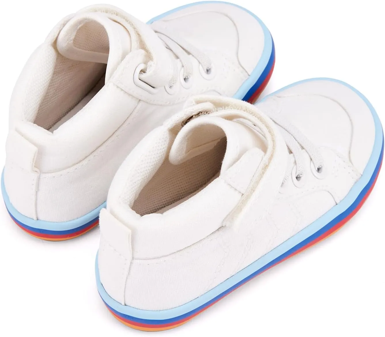 Toddler Boys Girls Walking Shoes High Top Tennis Canvas Sneakers(Infant/Toddler)