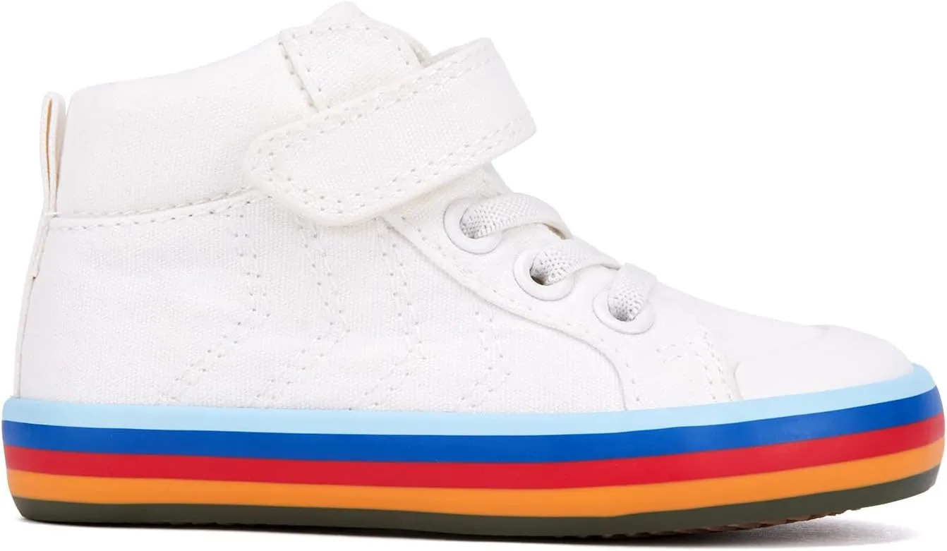 Toddler Boys Girls Walking Shoes High Top Tennis Canvas Sneakers(Infant/Toddler)