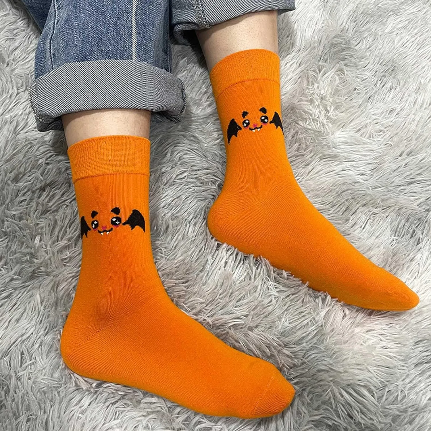 Toddler Girls Boys House Shoes with Sock 2PC Winter Cartoon Bat Plush Cozy Slipper Warm Lightweight Walking Shoes