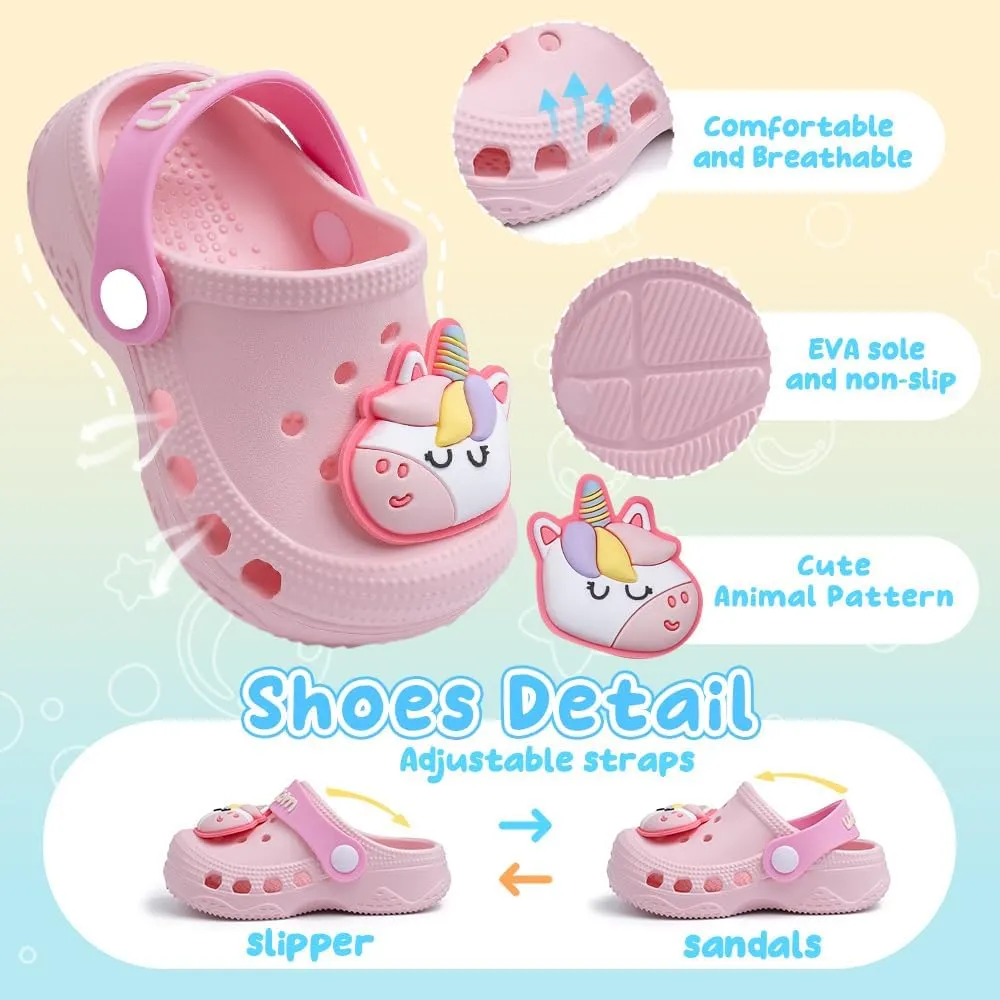 Toddler Kids Boys Girls Cute Garden Water Clogs Slip On Sandals Slides Lightweight Slipper Outdoor Summer Swimming Pool Infant Children Beach Pool Shoes