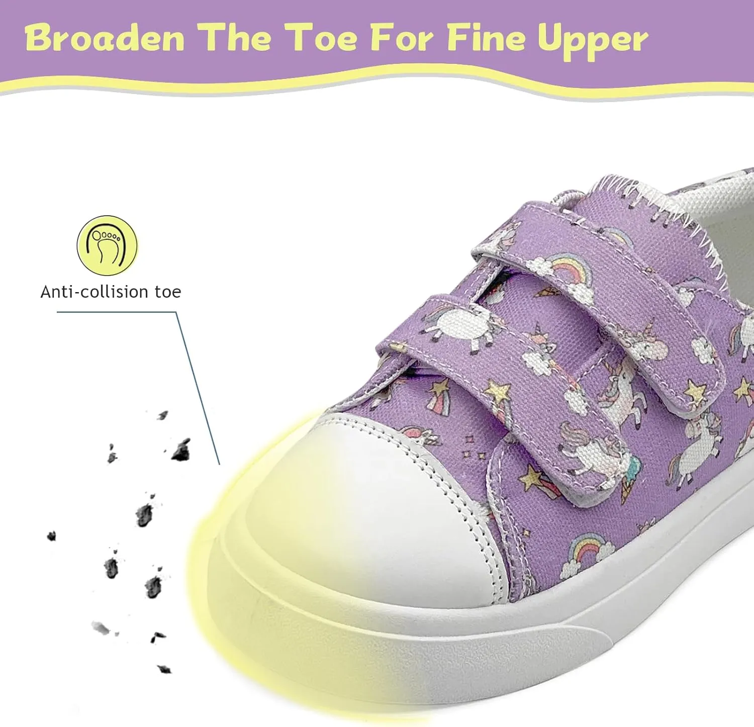 Toddler Shoes for Boys and Girls Low Top Adjustable Strap Kids Canvas Sneakers Walking Running Casual Shoes