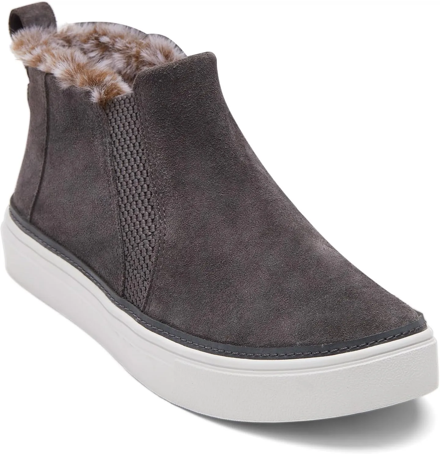TOMS Bryce Pavement Grey Suede/Faux Fur 10 B (M)