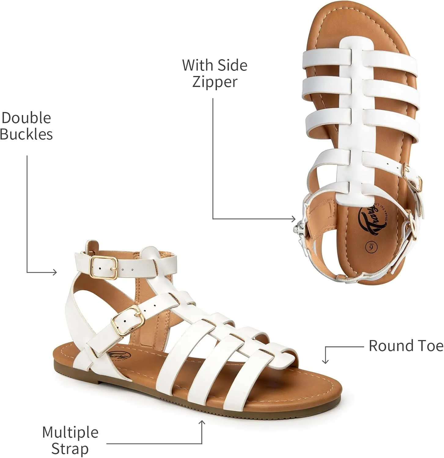 Trary Womens Sandals, Gladiator Sandals for Women, Wide Width Sandals for Women, Strappy Sandals, Flat Sandals for Women, Trendy Sandals Women Dressy Summer Flat, Comfortable Sandals Women
