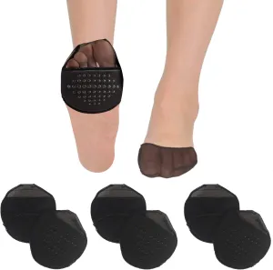 Triplewood 3 Pairs Women's Toe Topper Socks Non Slip Toe Cover No Show Half Socks with Cushion Pad