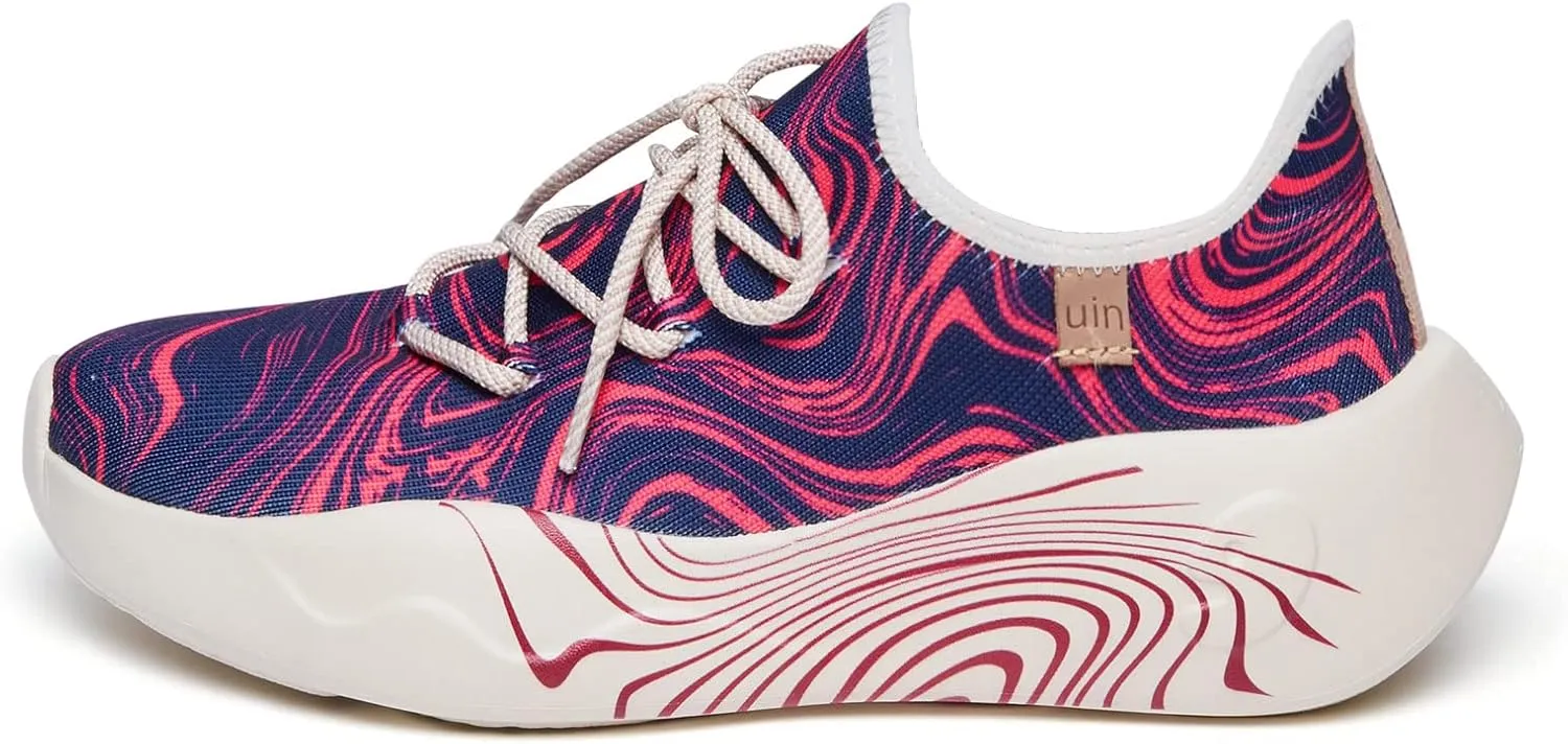 UIN Women's Fashion Sneakers Lightweight Walking Casual Slip Ons Comfortable Art Painted Athletic Travel Shoes