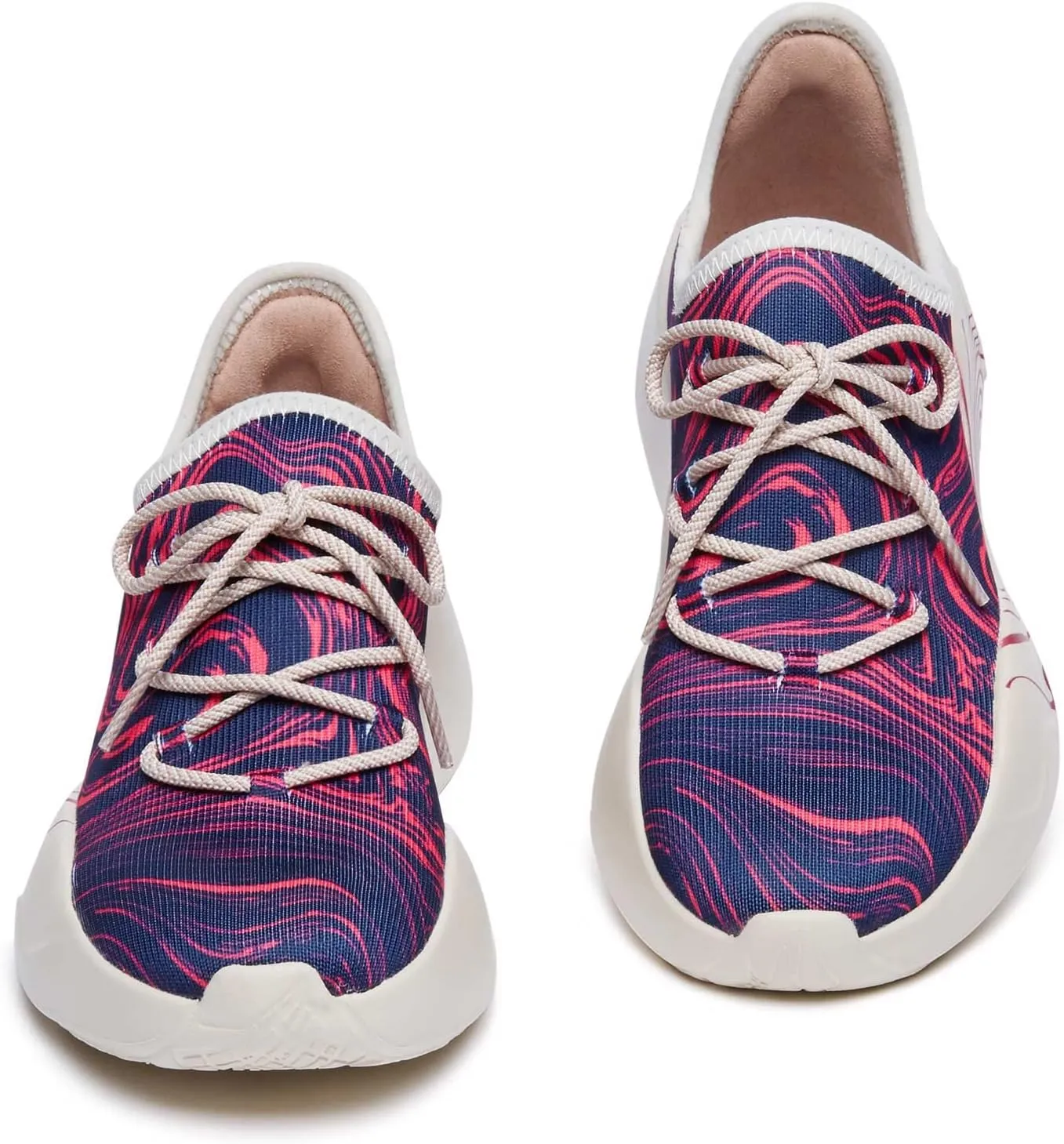UIN Women's Fashion Sneakers Lightweight Walking Casual Slip Ons Comfortable Art Painted Athletic Travel Shoes