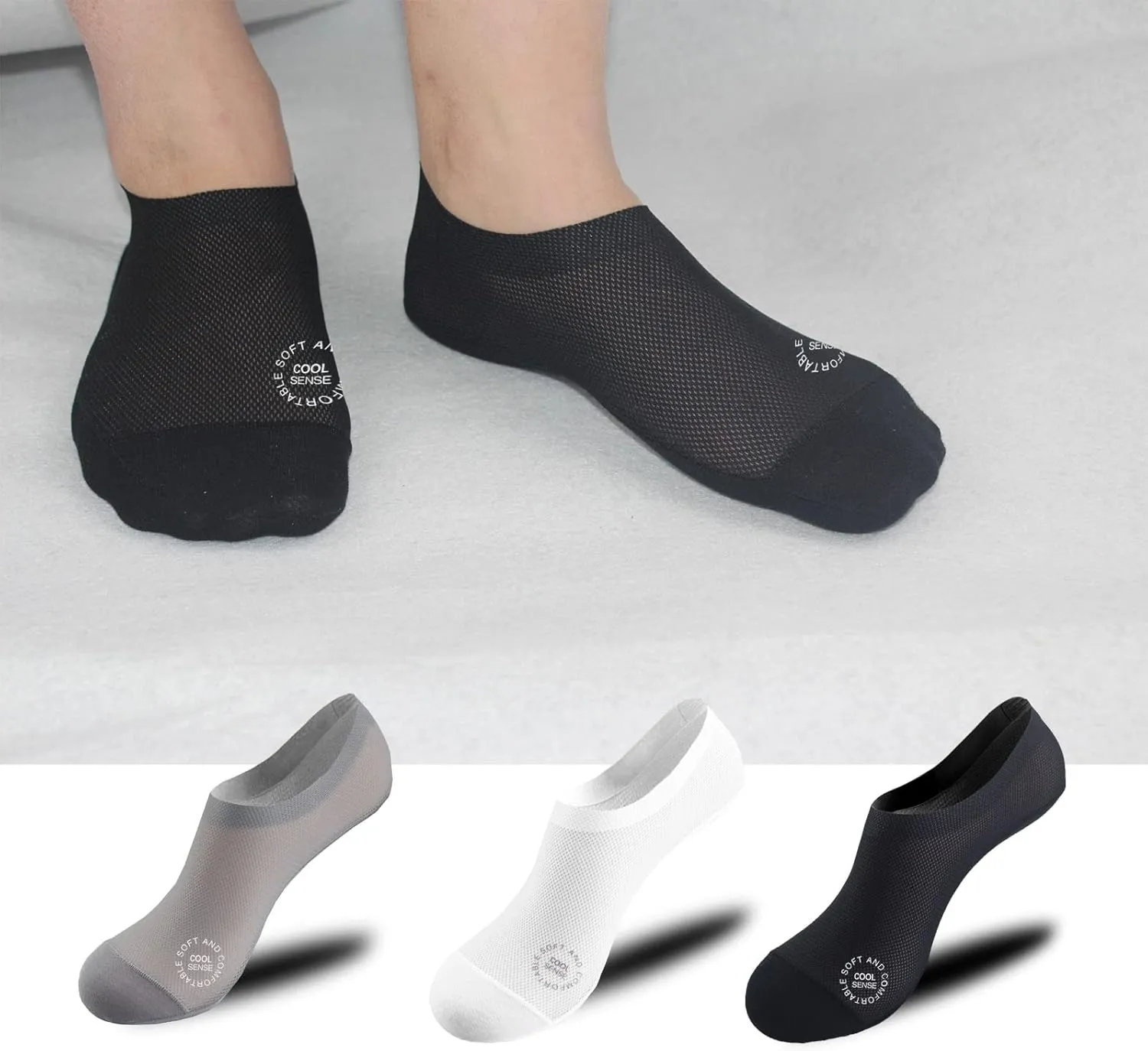 Ultra Thin Liner Socks Non Slip Nylon No Show Socks Womens Lightweight Breathable 3 & 4 & 6 Pair Packs