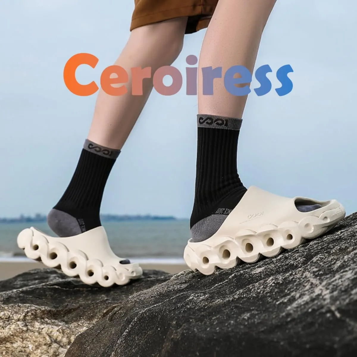 Unisex Outdoor Sandals for Fashion Outfit with 5cm Height Boost & Arch Support & Post-Workout Recovery - Waterproof Quick-Dry Lightweight Mules & Clogs, Non-Slip Durable Slides