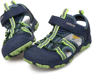 UOVO Boys Sandals Kids Sandals Hiking Athletic Closed-Toe Beach Summer Sandals for Boys Quick-Drying