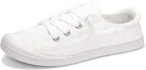 Vanessa Women's Slip On Canvas Shoes Low Top Fashion Sneakers Casual Flats Walking Shoes Comfy Loafers